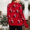 Girls Christmas Pullover Sweater Holiday Knitwear Crew Neck Long Sleeve Sweater with Festive Pattern - 2 of 2