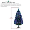 Angel Sar 6FT Fiber Optic Christmas Tree, Star Top with 230 PVC Branches, Pre-Lit Green Tree for Holiday Home Decor - 3 of 4