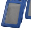 PiccoCasa Factory Faux Leather Vertical Name Tag ID Badge Card Holders Blue 10 Pcs - 4 of 4