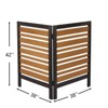 SEVOBAL Garden Fences and Gates 2 Panel Outdoor Air Conditioner Fence Screen, Outside Wood Privacy Fence, Backyard Garden Patio, Brown, 38"*38"*42" - 3 of 4
