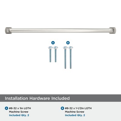 Satin Nickel 12-5/8" Modern Industrial Cabinet Bar Pull