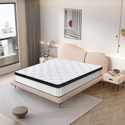 VYNXARIA Queen Size 12" Hybrid Mattress: Independent Pocketed Springs & Breathable, Cool Memory Foam, OEKO - TEX 100 Standard