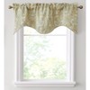 HLC.ME Paris Paisley Rod Pocket Short Scalloped Curtain Valance Basement, Bathroom, Kitchen and Small Windows - 2 of 4