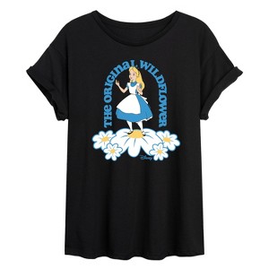Women's - Disney - Alice In Wonderland Oversized Graphic T-Shirt - 1 of 4