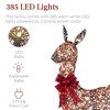 Best Choice Products 6.5ft 3-Piece Lighted Christmas Deer Set Outdoor Yard Decoration with 385 LED Lights, Stakes - 3 of 4