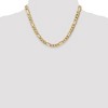 Black Bow Jewelry Men's 7mm, 14k Yellow Gold, Flat Figaro Chain Necklace - 2 of 4
