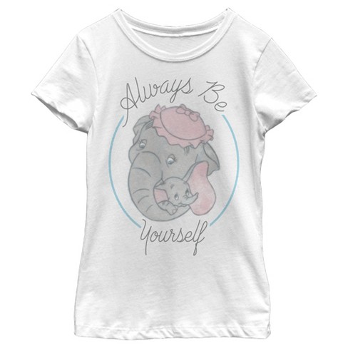 Always Girl\'s T-shirt Yourself Be Dumbo : Target