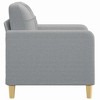 vidaXL Light Gray Single Seater Sofa Chair - Breathable Fabric with Robust Metal Frame - Modern Design for Living Room or Bedroom - 3 of 4