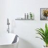 19.75 Floating Glass Bathroom Wall Shelf Chrome - Danya B. : Target