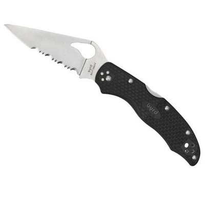 Byrd Harrier 2 Folder 3.36 in Combo Blade FRN Handle