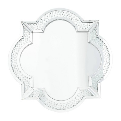 39" x 39" Glam MDF Wall Mirror Silver - Olivia & May