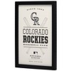 MLB Colorado Rockies Baseball Framed Wood Sign Panel - 2 of 4