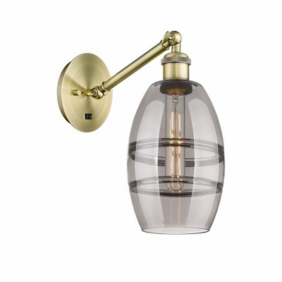 Vaz - 1 Light Arm Adjusts Up and Down Wall Sconce In Industrial Style-8.13 Inches Tall and 5.88 Inches Wide