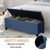 NicBex Velvet Storage Ottoman Bench,Upholstered Storage Ottoman with Firm Turned Wood Legs,Modern Storage Bench for Living Room,Bedroom - 2 of 4