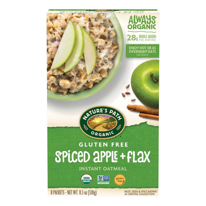 Nature's Path Organic Gluten Free Oatmeal  Spiced Apple with Flax - 11.3oz, 1 of 7