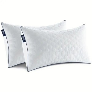 FONTOI 2 Pack Neck Support Pillows, All-Season Comfort for Queen Size, Perfect for Home, Hotel, White, 18.9"*5.9"*29.5" - 1 of 4