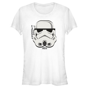 Juniors Star Wars: Andor Stormtrooper Helmet Portrait T Shirt - 1 of 4