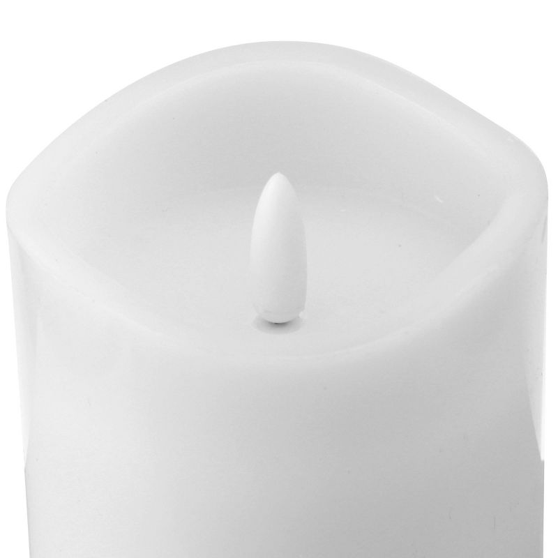6pk 3&#34; x 6&#34; Real Wax LED Candles with Remote Control White - Stonebriar Collection, 5 of 10