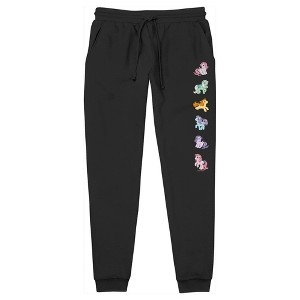 Men's My Little Pony Colorful Pony Lineup Jogger Sweatpants - 1 of 3