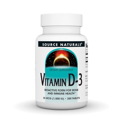 Vitamin D3 1000 IU by Source Naturals, Inc.  -  200 Tablet