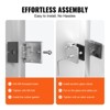 VEVOR Glass Clamp, 4 PCS Square Glass Railing Bracket for 0.31 "-0.47 " Tempered Glass, 304 Stainless Steel Glass Mounting Clamp, Silver - 4 of 4