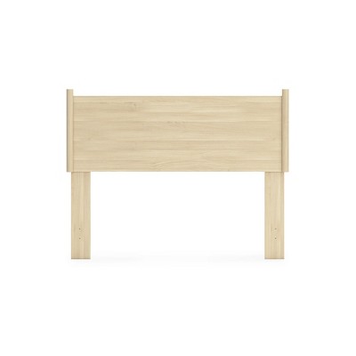 Beige Full Wood Transitional Platform Bed