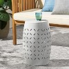 KWPZQEB Accent Side Table, Iron End Table w/ Cylindrical Design & Openwork Design, Industrial Coffee Side Table, Night Stand for Bedroom, Living Room - 4 of 4
