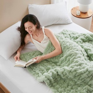 KTMBDW Faux Fur Blanket: 50" x 60" Luxury Soft Fluffy Thick Fur Throw Blanket for Couch Bed Sofa - Cozy Plush Bubble Blankets for Winter - 1 of 4