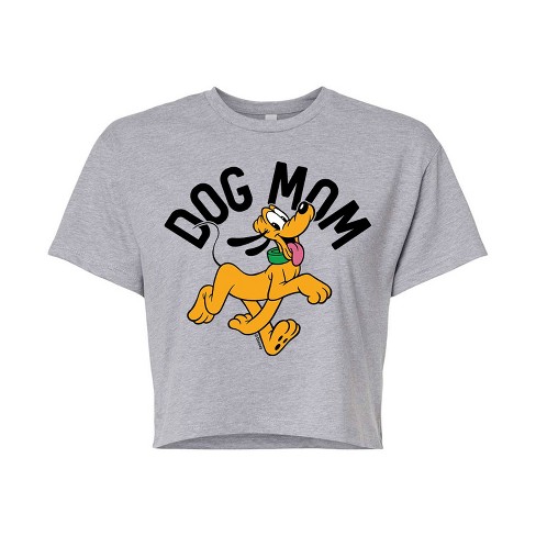 Women s Disney Dog Mom Pluto Cropped Graphic T shirt Target