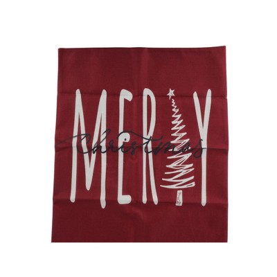 Unique Bargains Dining Chair Slipcovers Linen Red 22.83"x19.29" 1Pc