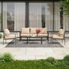 Maggift Patio Seating Set with 2 Single Sofas, 3 Seater Sofa and Coffee Table for Garden, Backyard, Balcony, Beige, 27.56"*27.56"*32.09" - 4 of 4