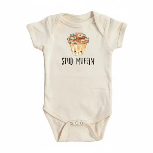 Stud Muffin Blue Newborn Baby Onesie® Bodysuit GS1 - 1 of 4