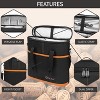 OPUX 3 Bottle Wine Carrier Tote, Insulated Leakproof Cooler Travel Bag, Portable Picnic BYOB Beach Party Gift Christmas - 4 of 4