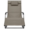 vidaXL Sun Loungers 2 pcs Textilene Taupe and Gray - 3 of 4