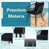3 Piece Patio Bistro Set, Outdoor Wicker Apartment Balcony Furniture Sets, Rattan Table and Chairs Set of 2 for Porch Backyard Lawn Poolside Deck - 3 of 4