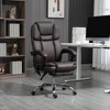 Faux Leather Reclining Swivel Massage Office Chair with Adjustable Height, Footrest, 6-Point Vibration and Heat - 2 of 4