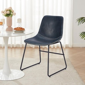 Bencmate Accent Chairs, Dining Chairs Set of 4, Kitchen & Dining Room Chairs Dining Chairs, Blue, 22"*20.5"*33.9" - 1 of 4
