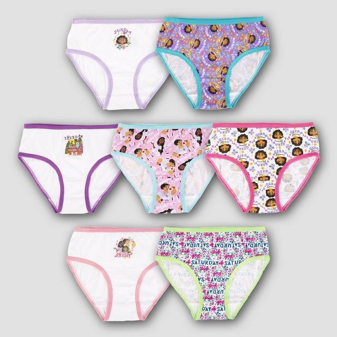 Girls Days Of The Week Glitter Briefs 7-Pack