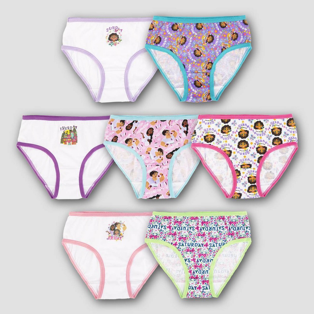 Girls' Disney Encanto 7pk Days of the Week Underwear - 4, One Color