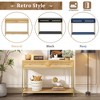 NicBex Bold Geometric Design Console Table with Storage Drawers,Retro Entryway Table for Living Room,Hallway,Entryway - 3 of 4