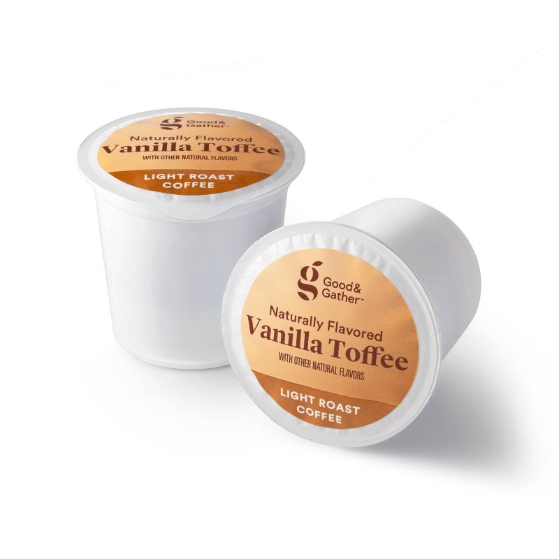 Naturally Flavored Vanilla Toffee with Other Natural Flavors Light Roast Arabica Coffee - 16ct - Good &#38; Gather&#8482;, 3 of 5
