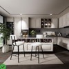 Bar Stool Set of 2 Upholstered Counter Height Bar Chair Counter Bar Stools - 2 of 4