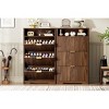 AENKYO Tall Shoe Cabinet with 3 Flip-Door Drawers - Modern Shoe Storage Organizer with Adjustable Shelf, Countertop, Walnut Finish - 4 of 4