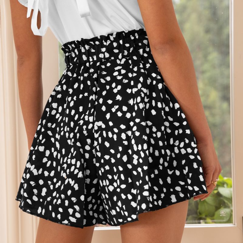 Women's Black & White Dotted Shorts - Cupshe, 3 of 8