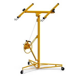 Drywall Lift, 16ft Drywall Panel Hoist, Drywall Rolling Lifter, Lifting Tool with Telescopic Arm & 3 Lockable Wheels, 150lb Load Capacity - 1 of 4