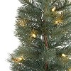 4ft. Green Pine Artificial Christmas Tree with 70 Warm White Lights in Burlap Base – Petite Rustic Holiday X-Mas Accent - 3 of 4