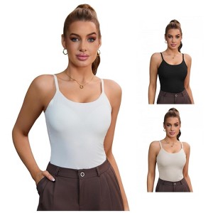 INSPIRE CHIC 3 Pcs Women's Slim Fit Breathable Shapewear Camisoles - 1 of 4