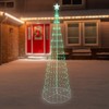 Northlight LED Lighted Christmas Tree Show Cone Outdoor Decoration - 9' - Green Lights - image 2 of 4