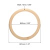 Unique Bargains DIY Crafting Natural Smooth Unfinished Wood Rings 6 Pcs - 2 of 4