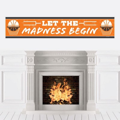 Big Dot of Happiness Basketball - Let the Madness Begin - College Basketball Party Decorations Party Banner